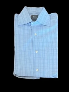CAMISA HOMBRE LACOSTE ABOTONADA MANGA LARGA AZUL CUADROS LOGO BOLSILLO 38 PEQUEÑA - Imagen 1 de 13