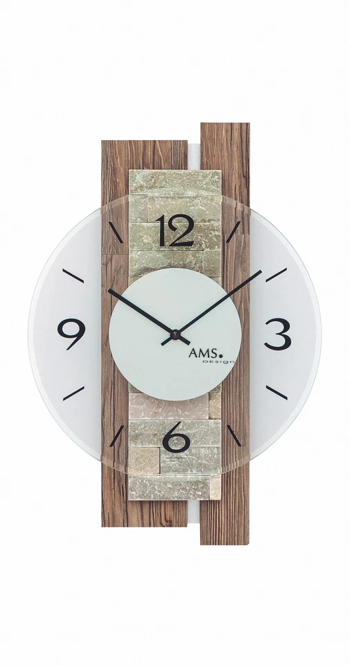Moderne Wanduhr mit Quarzwerk von AMS AM W9543 NEU - Bild 1 von 1