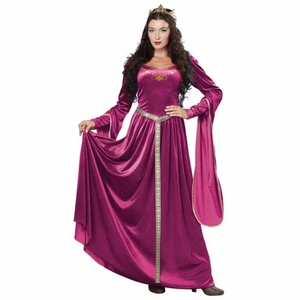 Lady Guinevere Renaissance Medieval Queen Purple Womens Costume - Picture 1 of 1