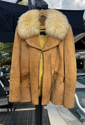 Chaqueta de piel vintage de gamuza PBD International Penny Lane años 70 talla 13 Foto 1 de 4