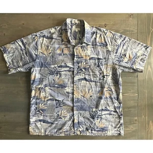 Pierre Cardin blau tropisch Palme Segel Button Down Kragen Hemd Herren Gr. XL - Bild 1 von 6