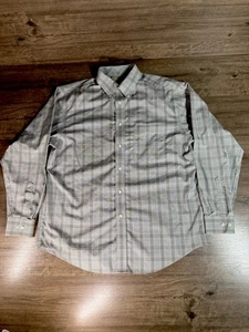 Roundtree & Yorke Gold Label Men’s Button Down/Up Long Sleeve Shirt Plaid/Large - Picture 1 of 8