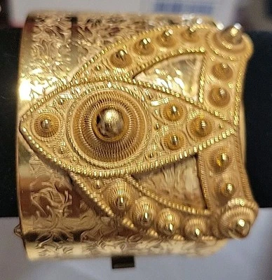 Miriam Haskell Goldtone 纹理手链 7 — 第 1/4 张图片