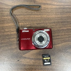 Nikon Coolpix L24 Red - Tested Digital Camera! 14.0 Megapixels w/ 4gb card A12 - Picture 1 of 4