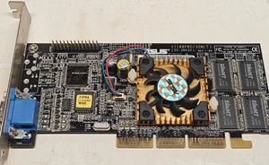 Vintage AGP VGA Card ASUS V7100PRO/32M(T) NVIDIA GEFORCE2 MX400 32 MB RAM - Picture 1 of 7