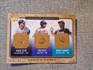 2008 A Piece of History Franchise Members Derek Jeter Hanley Ramirez #D / 799 - Picture 1 of 2
