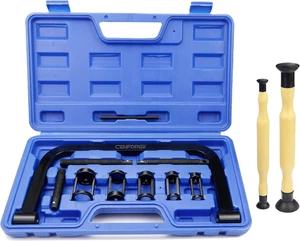 Valve Spring Compressor, 10Pcs Valve Spring Removal Tool and 2Pcs Valve Lappers, - Picture 1 of 12