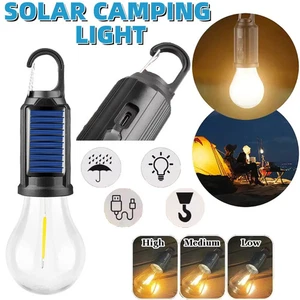 1-10PCS Solar LED Camping Lamp Outdoor Hanging Light Portable LED Night Lights - Picture 1 of 12