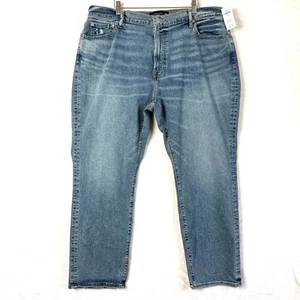 Abercrombie & Fitch Athletic Straight Stretch Whiskered Denim Jeans Herren 40 NEU - Bild 1 von 8