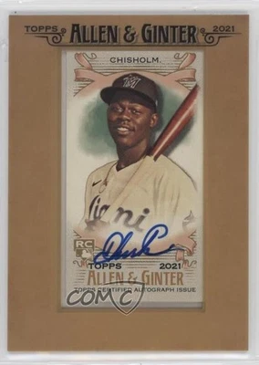 2021 Topps Allen & Ginter's Framed Mini Jazz Chisholm #FMA-JCH Rookie Auto RC - Image 1 of 2