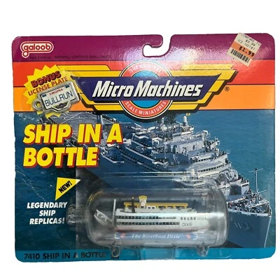 Micro Machines SHIP IN A BOTTLE  Legendary Replica Bonus License Plate  - Image 1 of 4