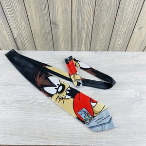 Vintage 90s Looney Tunes Stamp Collection Tie Tasmanian Devil Taz 1997  USA - Picture 1 of 16