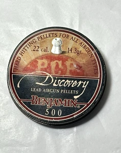 Benjamin Discovery .22 Caliber Airgun Lead Pellets Tin 180 Count - Picture 1 of 7