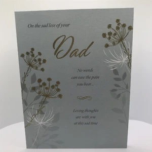 With Deepest Sympathy On the sad loss of your Dad Sympathy Card - Picture 1 of 5