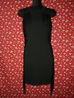Black Stretch Dress With Faux Suede Fringing - Size 10 - Top Shop
