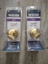 Weiser GA12T3MS Welcome Home Inactive Knob, Polished Brass, FREE SHIP -2 Pack
