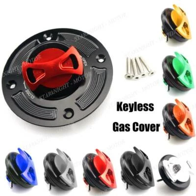 Aluminum Keyless Fuel Gas Tank Cap Cover For Suzuki GSXR1300 Hayabusa 1999-2007 - Image 1 of 4