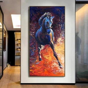 Impressionism Art Canvas Painting Horse Wall Art Posters Canvas Print Home Decor - Picture 1 of 6