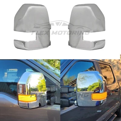 Towing Chrome Mirror Covers 2 Piece Set FOR 2018-2023 Ford F-150 - Image 1 of 3