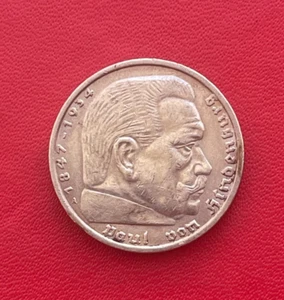 ALLEMAGNE. Belle monnaie argent 5 Reichsmarks Paul von Hindenburg 1935 A - Picture 1 of 2