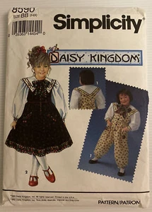 Simplicity 8560 90s Sewing Pattern Daisy Kingdom Girl's Jumpsuit Dress SZs: 5-6X - Picture 1 of 5