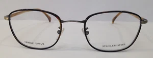 GIORGIO ARMANI GA880 HAVANA GUNMETAL O7S EYEGLASSES FRAME 50-21-145 ITALY NEW RX - Picture 1 of 4
