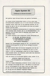 ITHistory (1984) APPLE DOCUMENT: System 32 Einuhring Software Entwickler (Kopie) - Bild 1 von 1