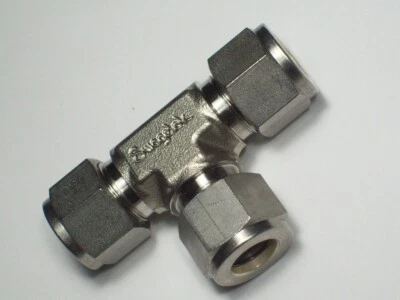 1 - Montaje de camiseta Swagelok de acero inoxidable Union, tubo OD de 1/2", SS-810-3 Foto 1 de 3