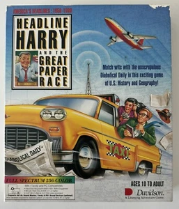 Headline Harry And The Great Paper Race PC Game MS-DOS - 3.5 disks Rare! - Picture 1 of 3