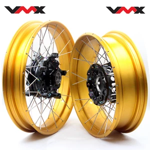 VMX 19/17 Gold Rims Tubeless Wheels Fit BMW R1200GS Adv 2013/ R1250GS 2019-2023 - Picture 1 of 11