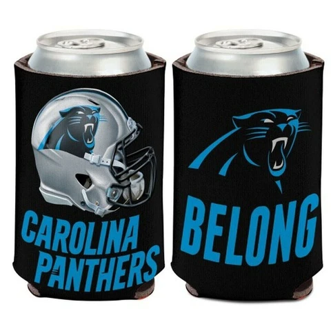 Carolina Panthers Slogan Design NFL Can Cooler " BELONG " Cover