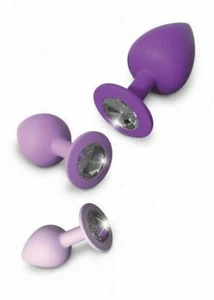 Plug anale con pietra in silicone kit dilatatore dildo mini maxi set indossabile - Foto 1 di 4