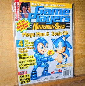 Game Players Nintendo Sega Magazine Nov 1993 Mega Man X Sonic CD NO LABEL