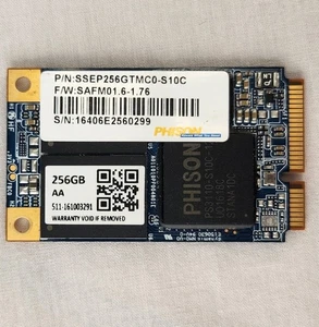 Phison SSEP256GTMC0-S10C 256 GB mSATA 1.8" SSD Cleaned, Wiped, and Ready - Picture 1 of 6