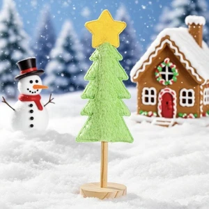 Lime Green Plush Christmas Tree Centerpiece: Festive Decor For Holiday Cheer! - Picture 1 of 15