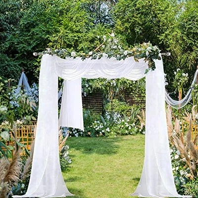  Cortinas Transparentes Extra Largas 144 pulgadas 2 Paneles 42"W x 144"L (Pack de 2) Blanco Foto 1 de 4