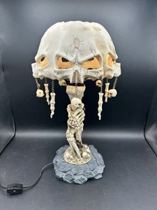 Vintage Wicked Skulls & Bones Tischlampe DAY OF DEAD Halloween Goth (neu verkabelt) - Bild 1 von 12