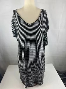 Women’s Time and Tru Striped Short Sleeve Maternity T-Shirt Size XXL (20) EUC - Picture 1 of 3