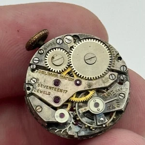 19.7mm Delbana AS A Schild Manual Wind 17 Jewels Swiss Watch Movement PARTS - Picture 1 of 17
