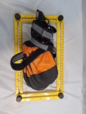 Dog Boots Paw Protection LARGE Soft Sole Casual Reflective Waterproof orange - Image 1 of 4