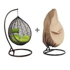 Wiszący hamak Proch Krzesło huśtawkowe Bezpłatna osłona Outdoor Krzesło jajeczne Zielona poduszka Nowe