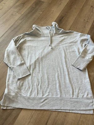 Talbots Plus 漏斗海龟颈部套衫灰色 Heather 2X 卫衣  — 第 1/4 张图片