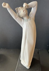 Vintage seltene Lladro "Stretching Yawning Sleepy Boy A-8 N" Figur 8 1/2" groß - Bild 1 von 9