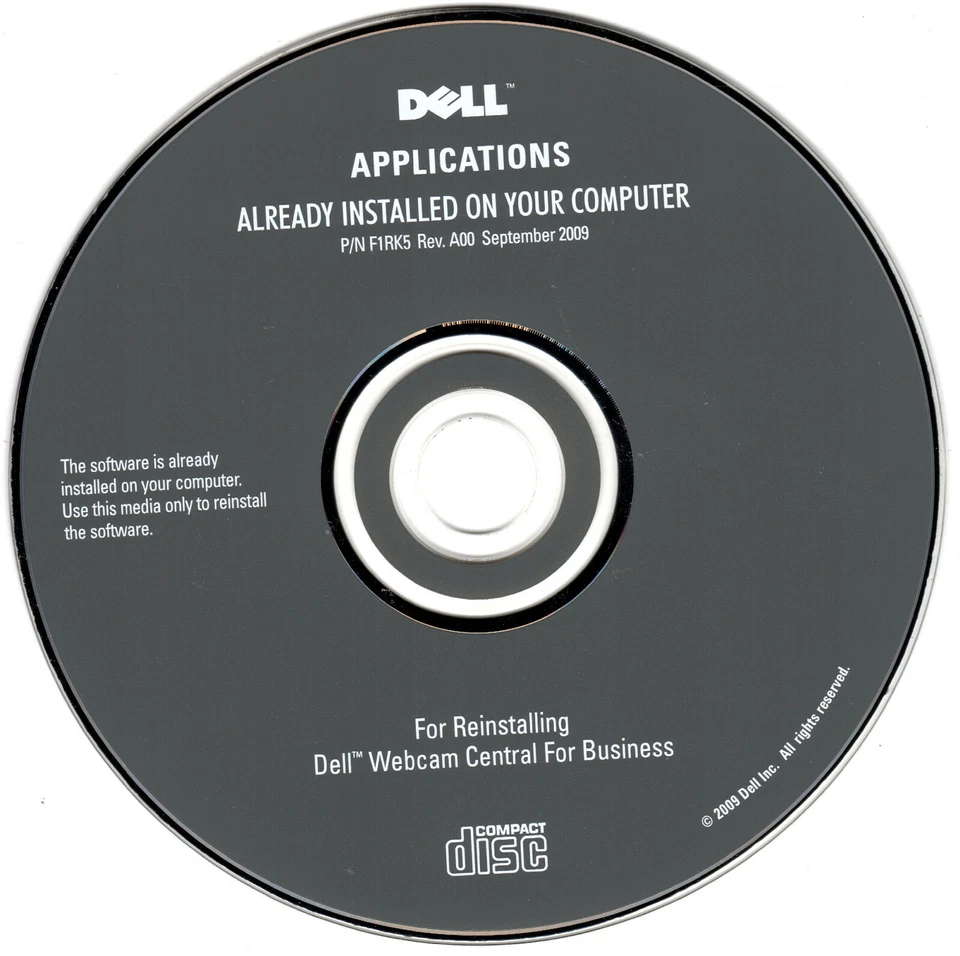 CD Dell Applications P/N F1RK5 Rev. A00 - Bild 1 von 1