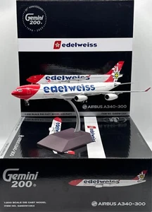 Edelweiss A340-343 HB-JMG GeminiJets G2EDW1354 Scale 1:200 Diecast - Picture 1 of 15
