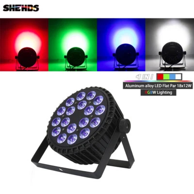 SHEHDS Aluminum alloy LED Flat Par 18x12W RGBW 4IN1 Lighting For Disco Party Bar - Image 1 of 4