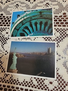 1983 Lee Iacocca Plea l Help for Statue of Liberty Restorations Card Twin Towers