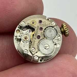 15.5mm Tissot 709 Swiss 17 Jewels Manual Wind Watch Movement Crown Vintage PARTS - Picture 1 of 13