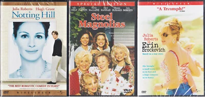 Julia Roberts 3 DVD Set  Notting Hill / Steel Magnolias / Erin Brockovich - Image 1 of 2