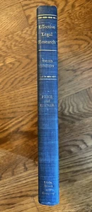 Effective Legal Research by Price & Bitner, Third Edition 1969 HC - Picture 1 of 4
